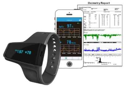 High Quality Wireless Heart Rate Sleep Apnea Monitor Pulse Oximeter Bluetooth with Free APP with CE&FDA