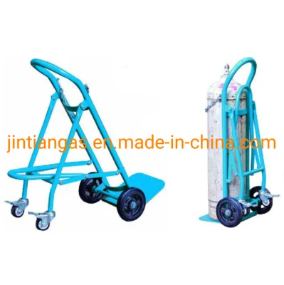 High Duty Medical Hospital Gas Cylinder Cart Cylinder Trolley for Sales