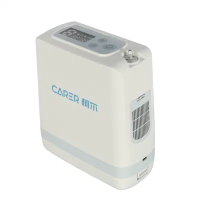 Carer Outdoor Use Large Flow 96% Mini Oxygen-Concentrator Generator with Battery Small Portable Pulse Oxygen Concentrator