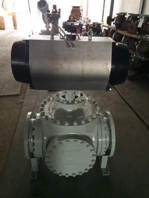 High Pressure Three Way Flange Ball Valve Gas Regulator