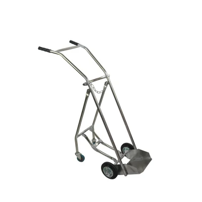 Hospital Equipments Nursing Mobile Stainless Steel Push Medical Oxygen Bottle Cart Gas Cylinders Trolley