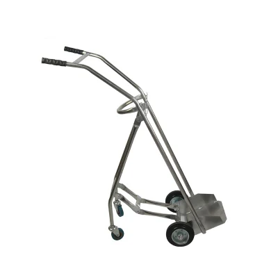 Hospital Equipments Nursing Mobile Stainless Steel Push Medical Oxygen Bottle Cart Gas Cylinders Trolley