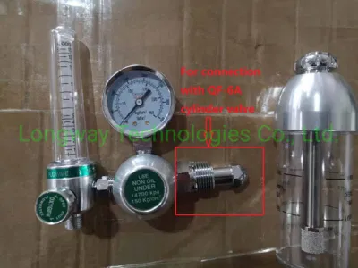Oxygen Regulator with Flowemter and Humidifier Bottle