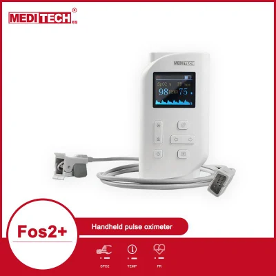 Portable Hospital Adult Child Neonate Handheld Pulse Oximeter with Option Temperature