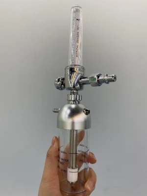 Brass Body Medical Gas Oxygen Flowmeter with Humidifier Bottle for Hospital