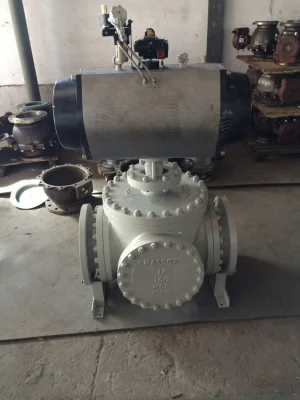 High Pressure Three Way Flange Ball Valve Gas Regulator