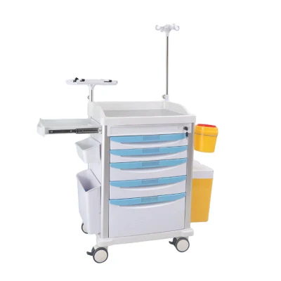 First Aid Nursing Dressing ABS Physiotherapy Hospital Trolley Medical Crash Cart