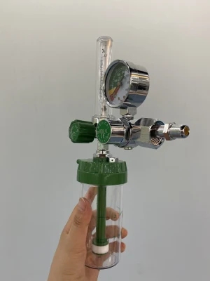 Hospital Use Gas Flow Meter Oxygen Regulator Oxygen Flowmeter with Humidifier Bottle