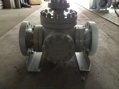 High Pressure Three Way Flange Ball Valve Gas Regulator