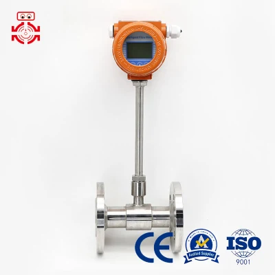 Thermal Gas Mass Flowmeter Micro Flow Compressed Air Oxygen Nitrogen Argon Methane Flowmeter Meter DN50-200 Plug in Type