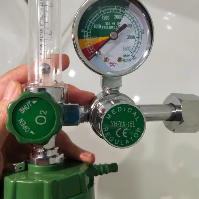 Medical Oxygen Regulator, Oxygen Gas Regulator Flowmeter, with Flowmeter Bull Nose Type