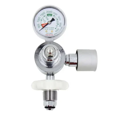 Medical Gas Bull Nose Oxygen Regulator with Schrader Valve OEM Factory