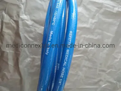 1/4&quot; 5/16&quot; Blue Color Medical Hose for Oxygen, Air, Helium, Nitrogen Oxide
