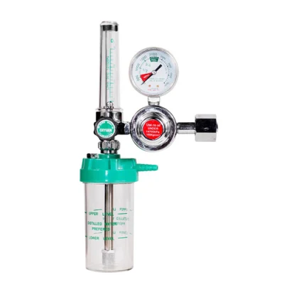 Bull Nose Oxygen Cylinder Pressure Regulator with Flow Meter