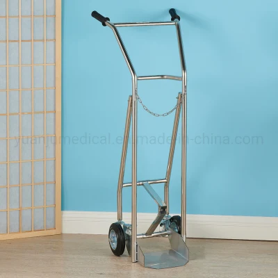 Hospital Portable Medical Oxygen Cylinder Trolley Cart for Oxygen Bottle