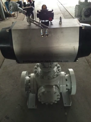 High Pressure Three Way Flange Ball Valve Gas Regulator