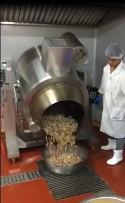 Automatic Rotating Wok Gas Robot Cooking Machine Fried Rice Noodle Nut Mixer Pot Central Kitchen Equipment