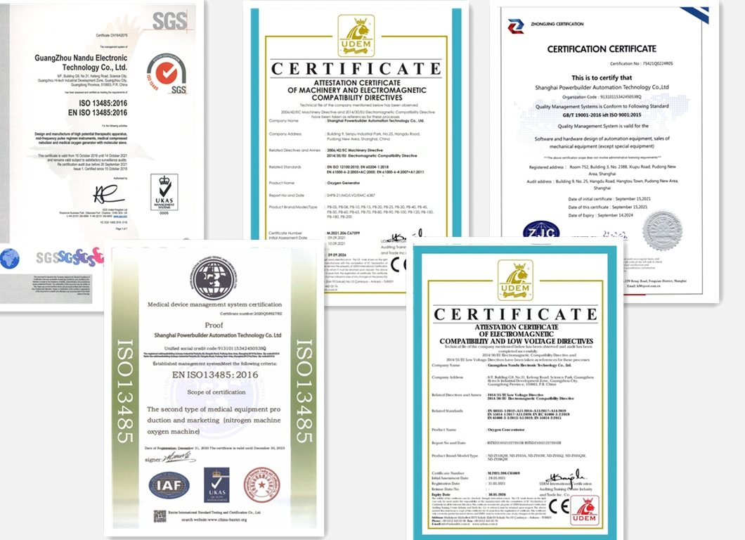 ISO CE Certificate Medical O2 Gas Generation Equipment Psa Oxygen Generation with Accessories