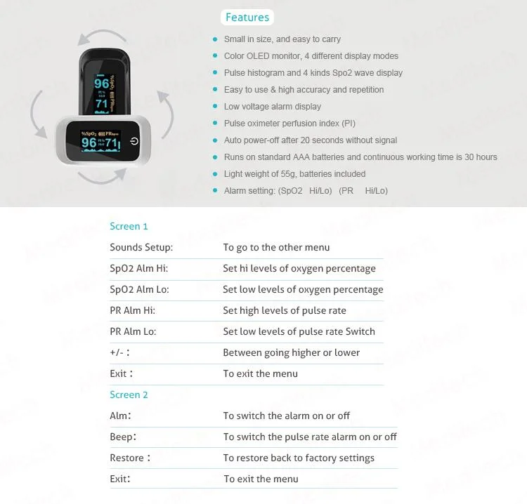 Easy to Carry Fingertip Pusle Oximeter