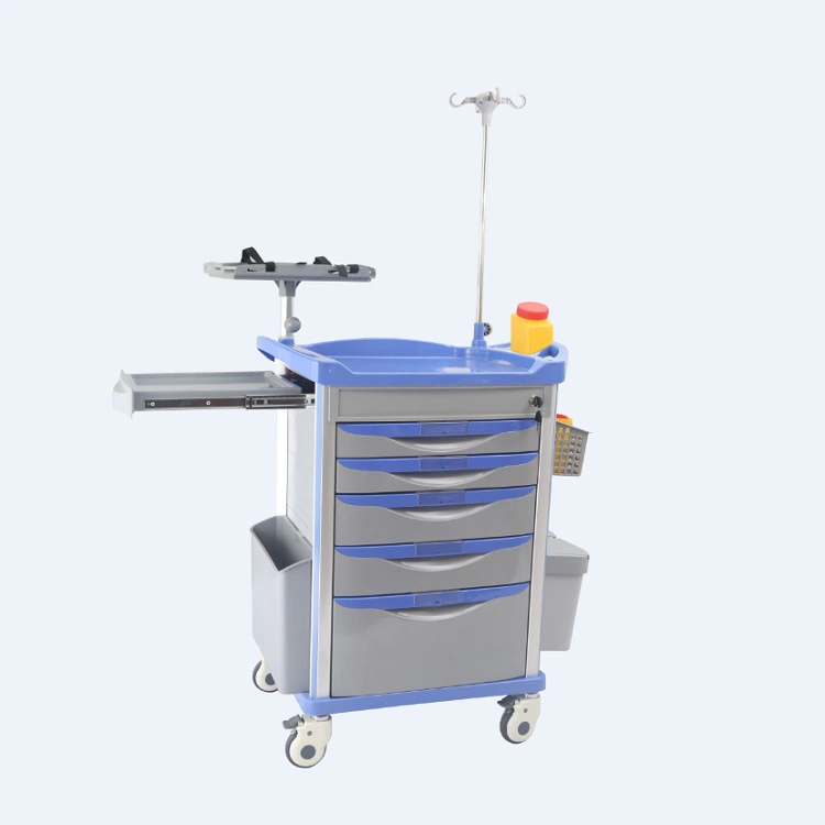 ABS Multifunctional Anesthesia Medicine Delivery Treatment Cart Medical Trolley