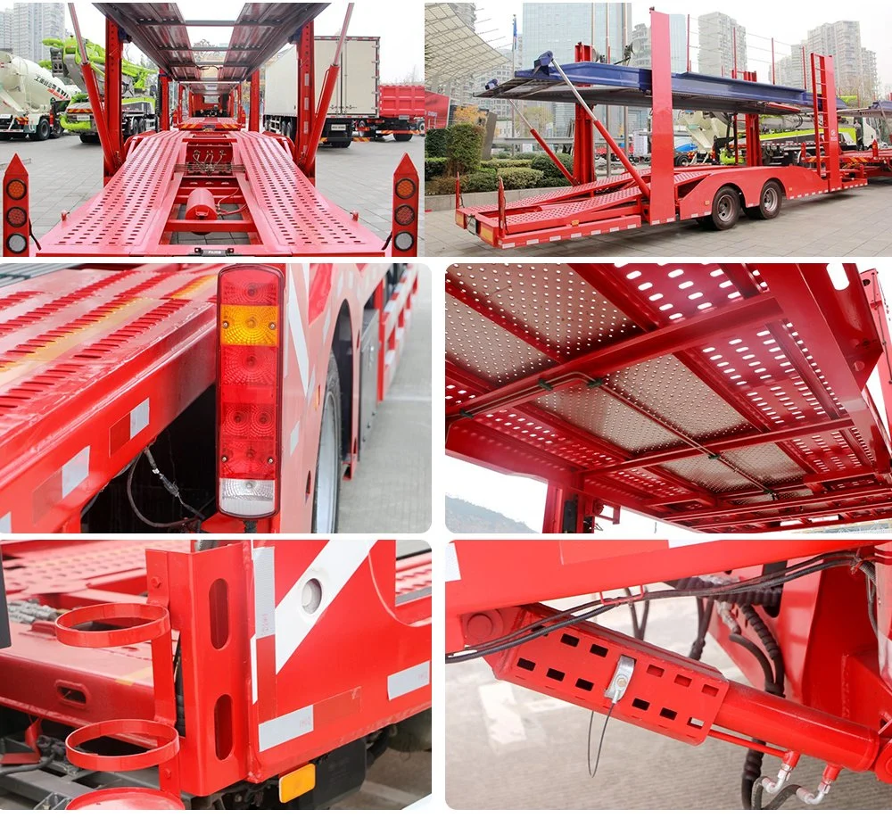 Three Axles Strong Posts Carry Car Transportation Vehicle Car Transport Semi-Trailer Trailer Car Carrier
