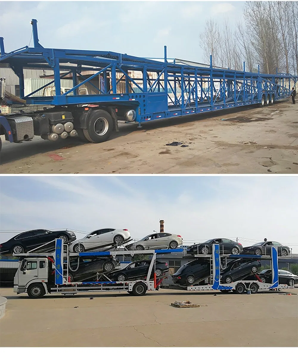 Three Axles Strong Posts Carry Car Transportation Vehicle Car Transport Semi-Trailer Trailer Car Carrier