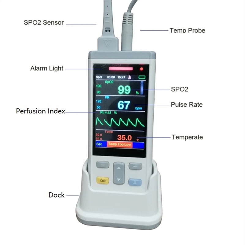 Digital Screen Fingertip Pulse Oximet Blood Oxygen Meter Measurements Pulse