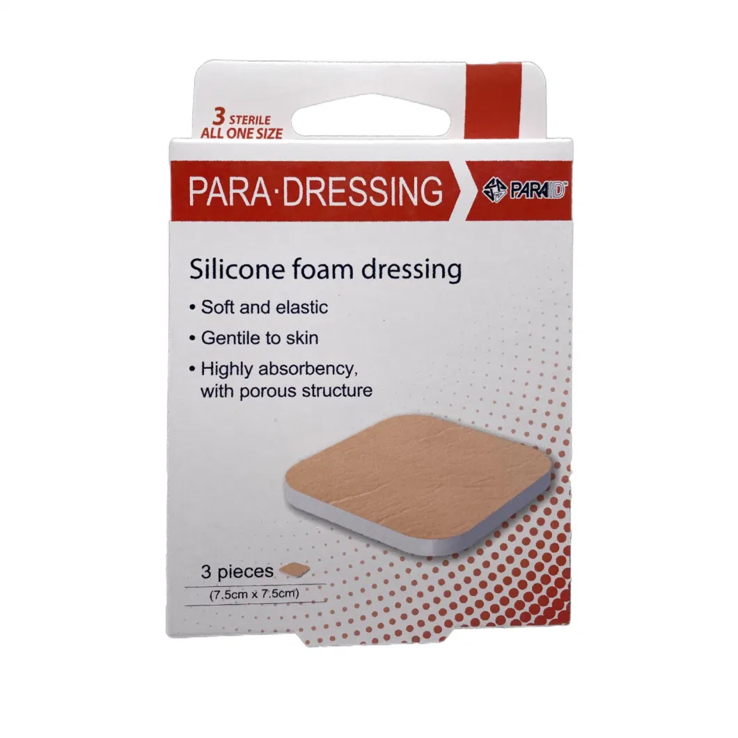 Waterproof Adhesive Silicone Foam Wound Dressing with Border for Bed Sores Pressure Ulcers Bandages Pads