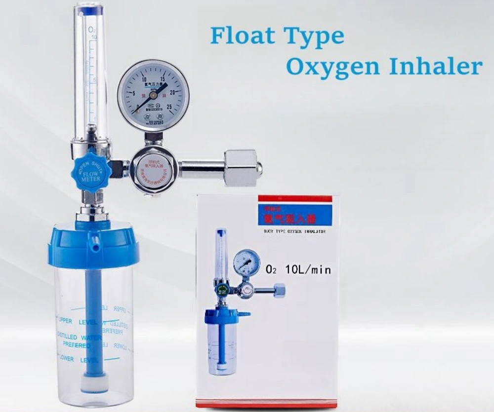 0-15lpm Oxygen Flowmeter Humidifier Bottle Insert Gas Flow Meter for Wall