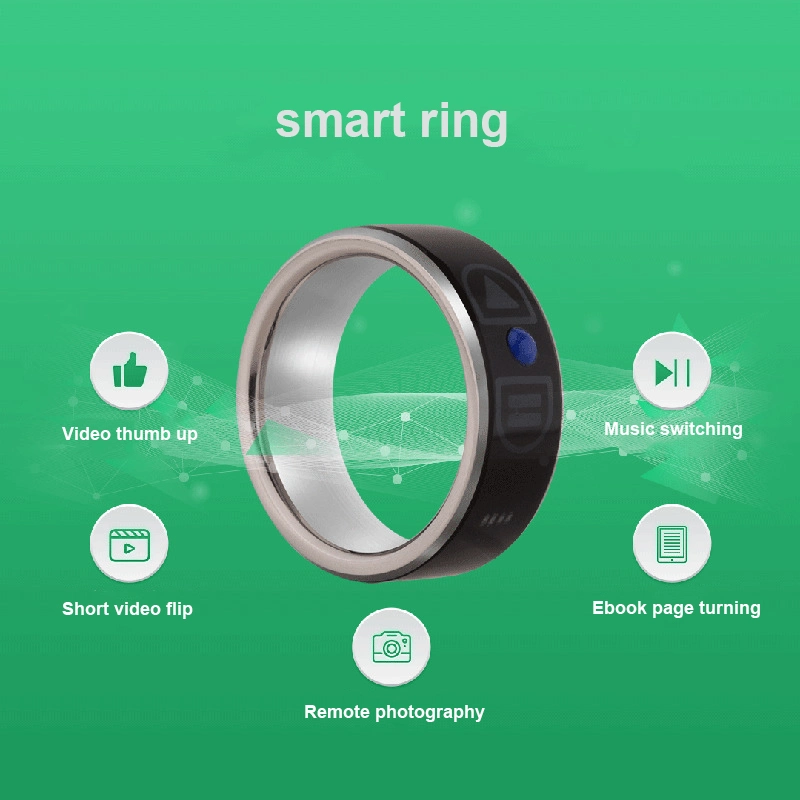 OEM Logo Wearable Smart Rings Health Monitor Heart Rate Blood Oxygen Electronics APP Control Rings