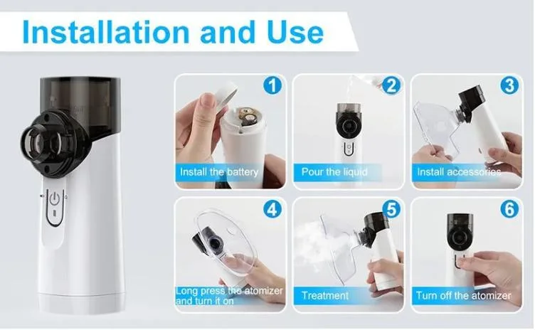 Hot Selling and Healthcare Medical Handheld Mini Mesh Portable Nebulizer