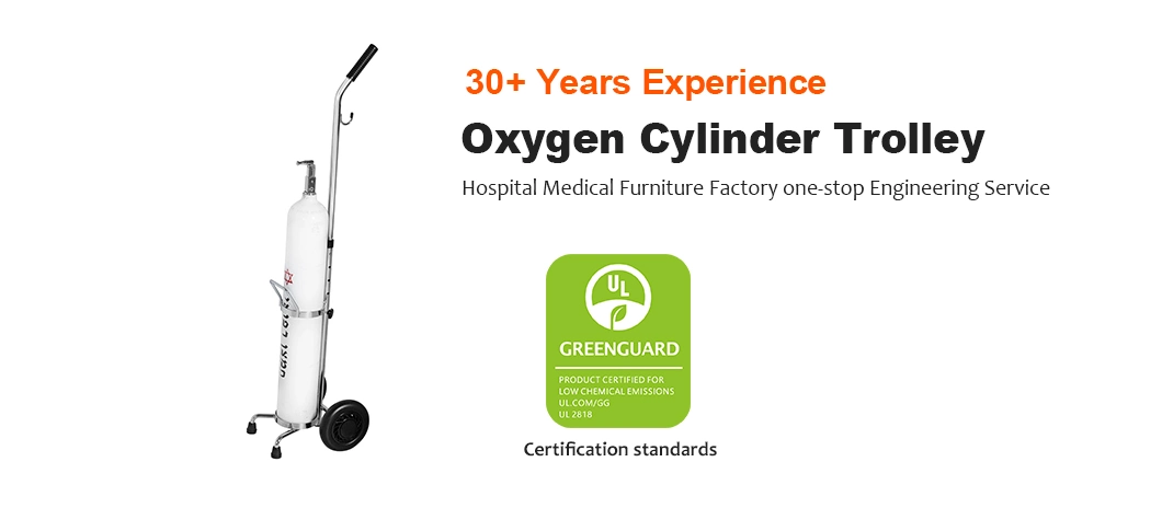 Manufacturer Mobile Infusion Pump Cart Medical Emergency Hospital Small Oxygen Cylinder Trolley for Sale