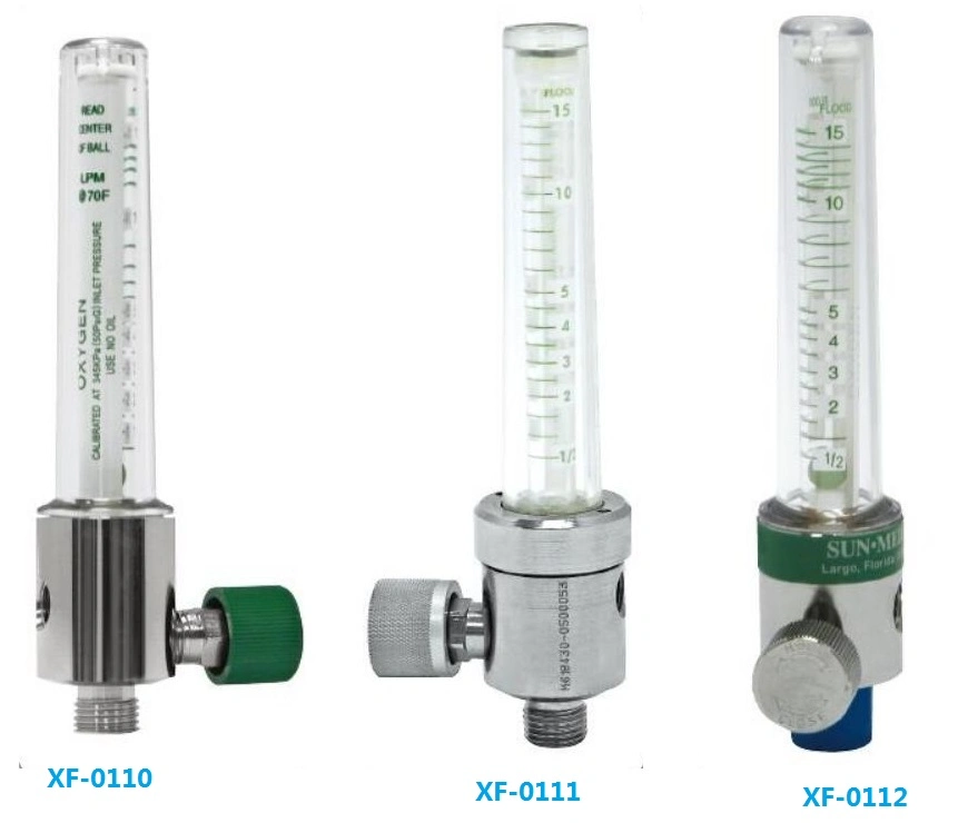Oxygen Flowmeter with Regulator and Humidifier Bottle