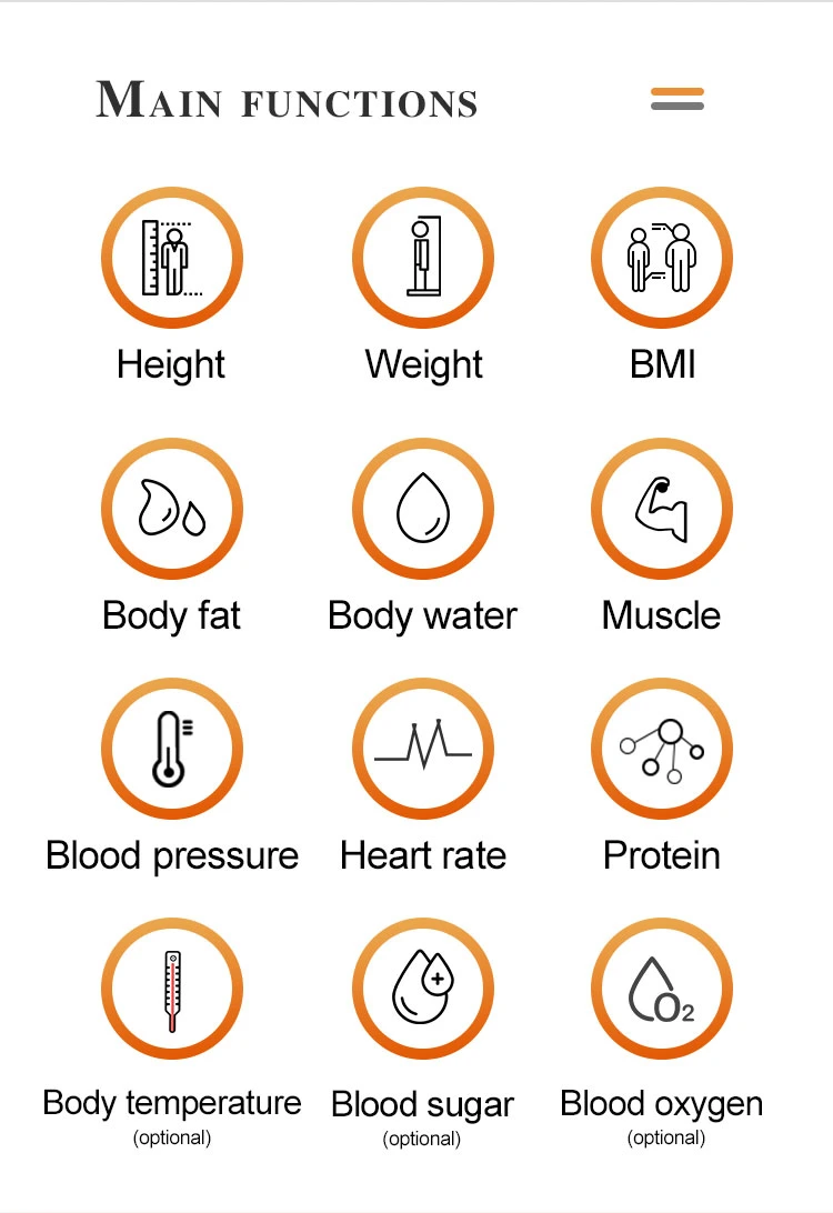 Height Weight Blood Oxygen Body Temperature and Blood Pressure Machine