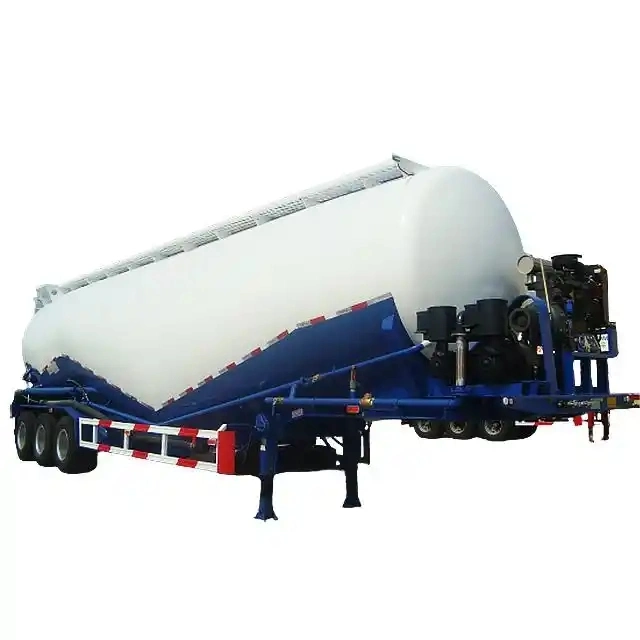 3 Axle Dry Bulk Cement Powder Tank Semi Trailer Cement Bulk Carrier for Sale