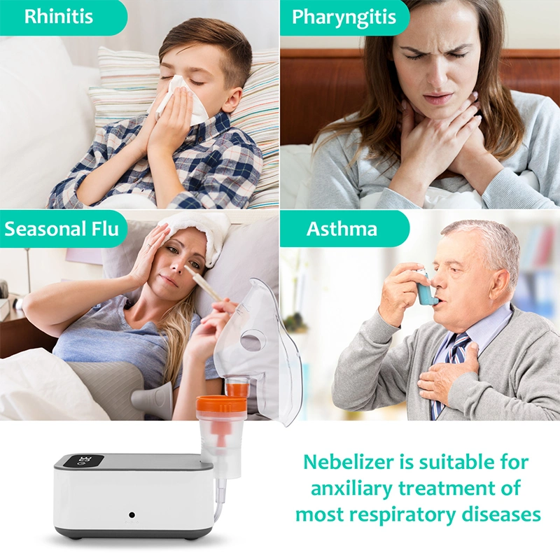 Fitconn New Arrivals Asthma Nebulizers Digital Timing Mini Portable DC Compressor Nebulizer