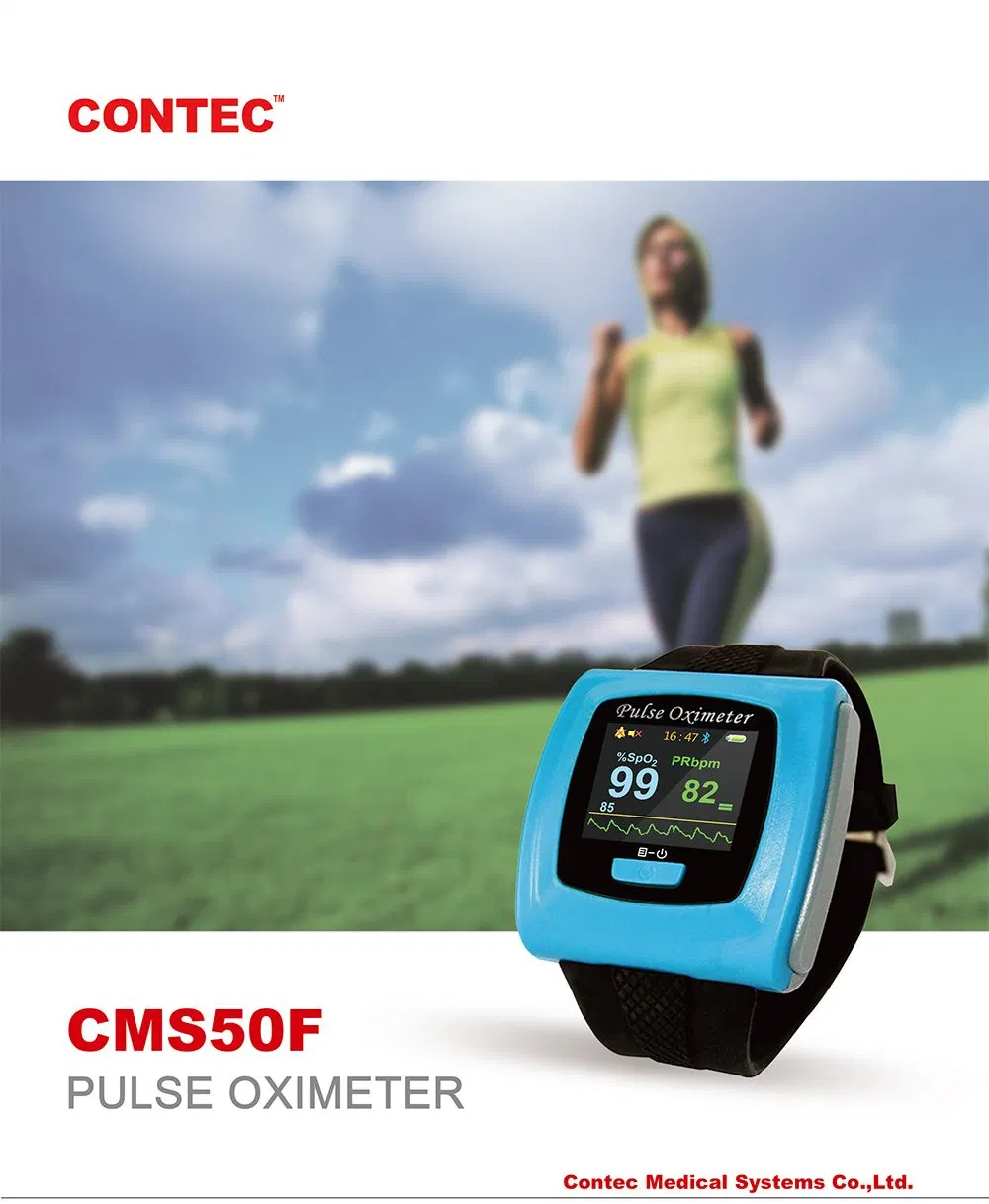 Contec Cms50f CE/FDA Telemedicine Touch Screen SpO2 Monitor Wrist Pulse Oximeter