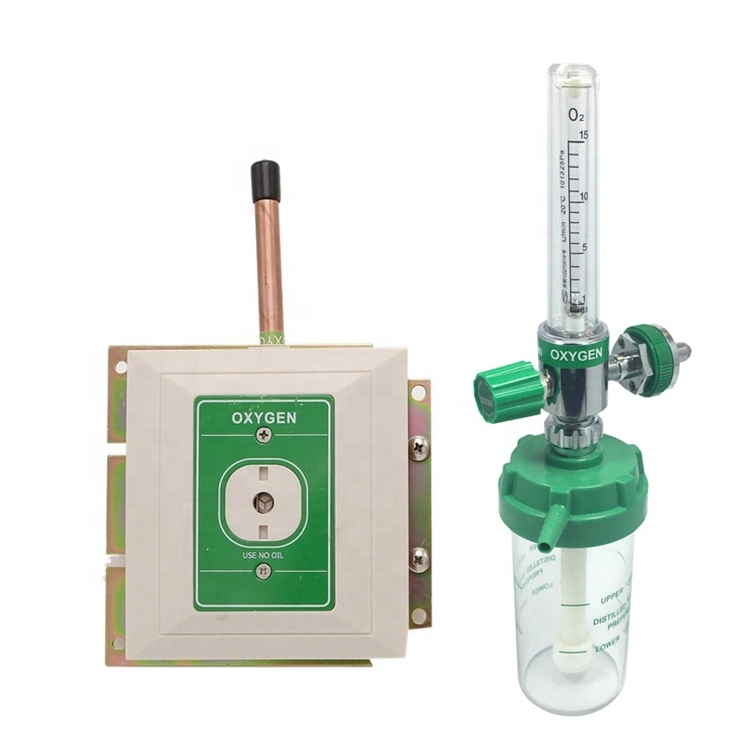 Oxygen Inhaler System Oxygen Flowmeter with Humidifier Bottle
