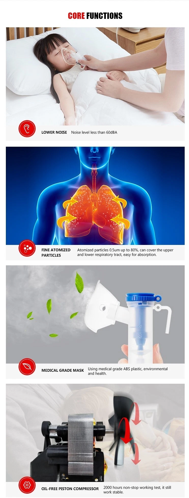 China Manufacturer Medical Portable Nebulizer for Hospital Use