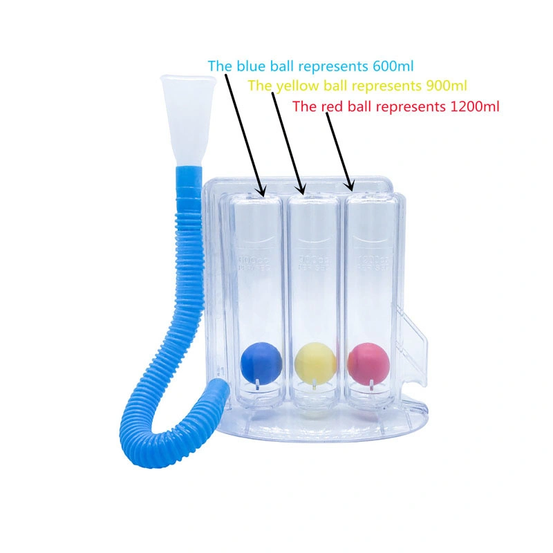 Portable Three-Ball Breath Exerciser Breathing Training Device for Lung Capacity Respiratory Training
