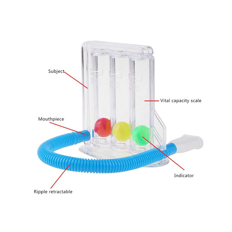 Portable Three-Ball Breath Exerciser Breathing Training Device for Lung Capacity Respiratory Training