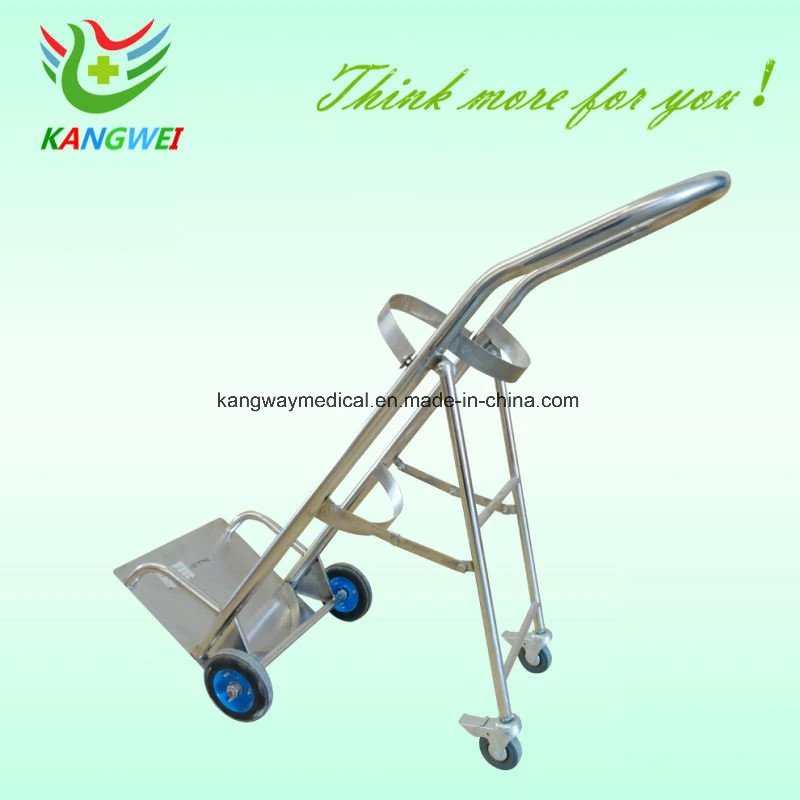 Stainless Steel Trolley with Oxygen Cylinder Slv-E4007