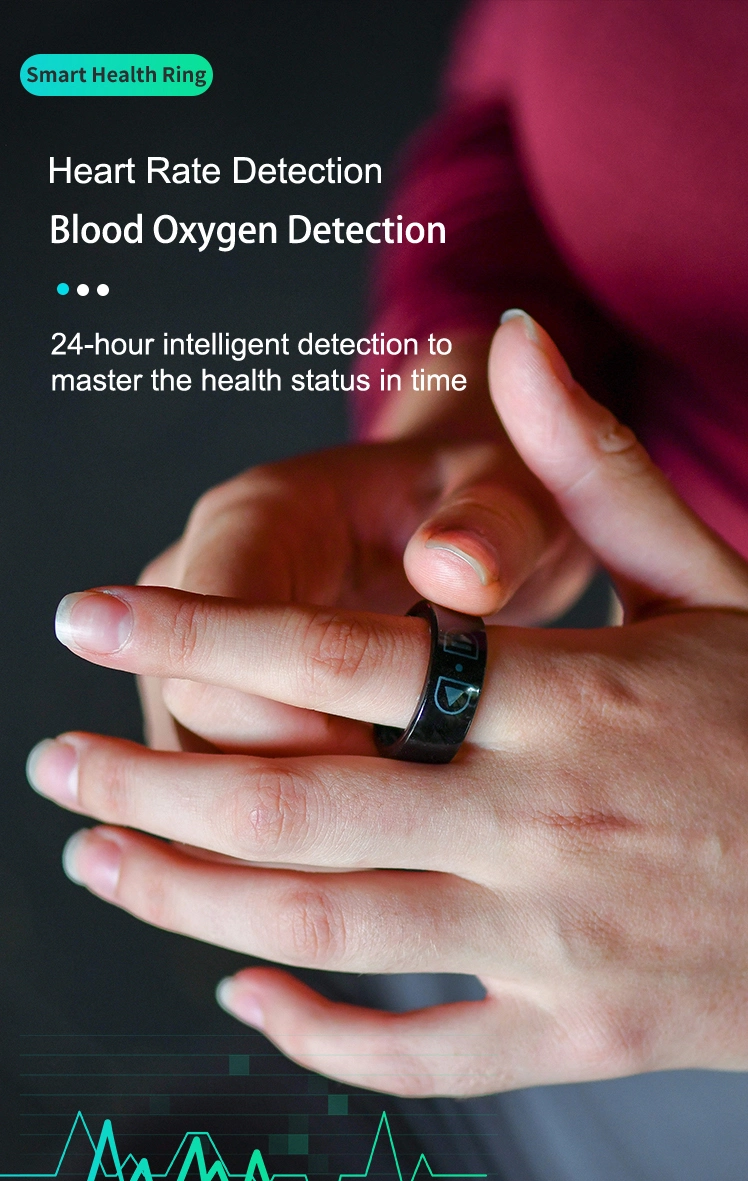 OEM Logo Wearable Smart Rings Health Monitor Heart Rate Blood Oxygen Electronics APP Control Rings