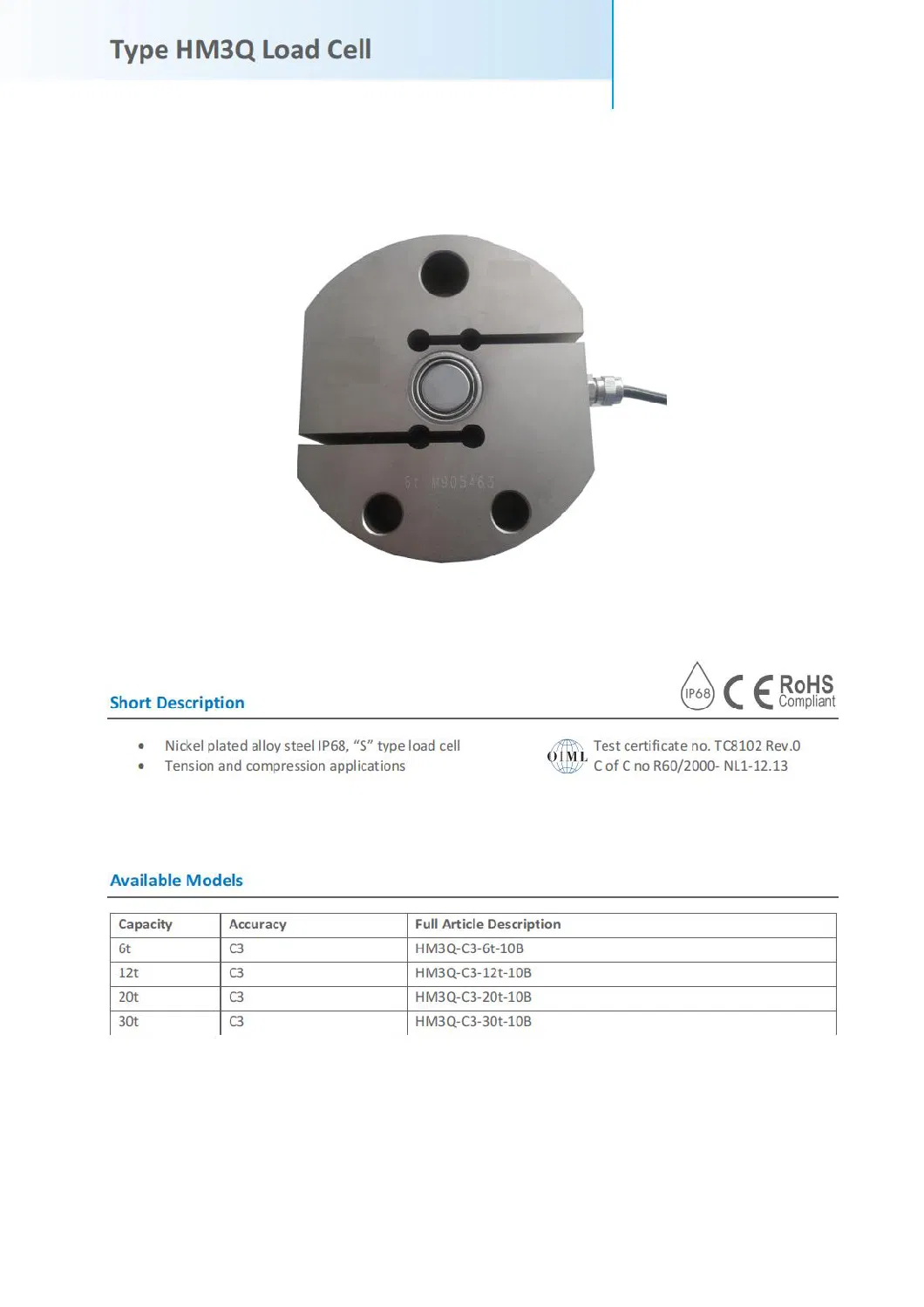 Zemic High Stable Piezoresistive Pressure Sensor with Silicon Oil Filled Technology