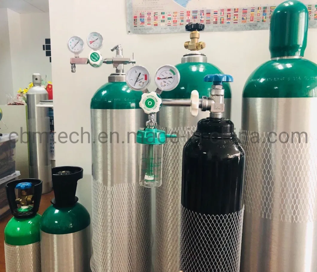 Aluminum Body Oxygen Flowmeters with Humidifier Bottles