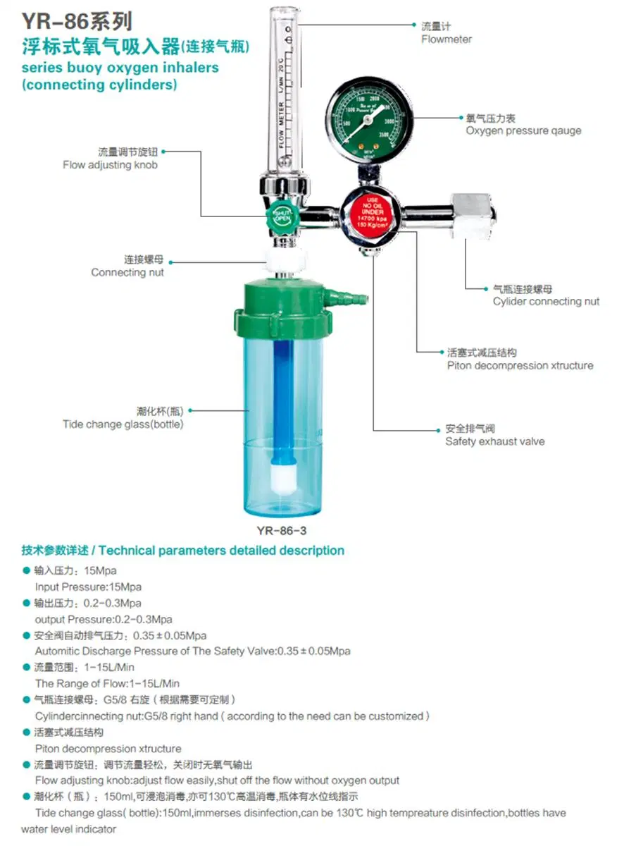 Oxygen Flowmeters with High Quality
