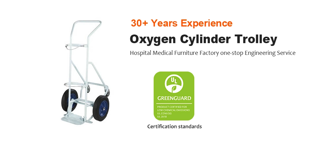 Portable Steel/Aluminum Oxygen Gas Cylinder Trolley for Hospital Use Oxygen Acetylene Gas Cylinder Trolley