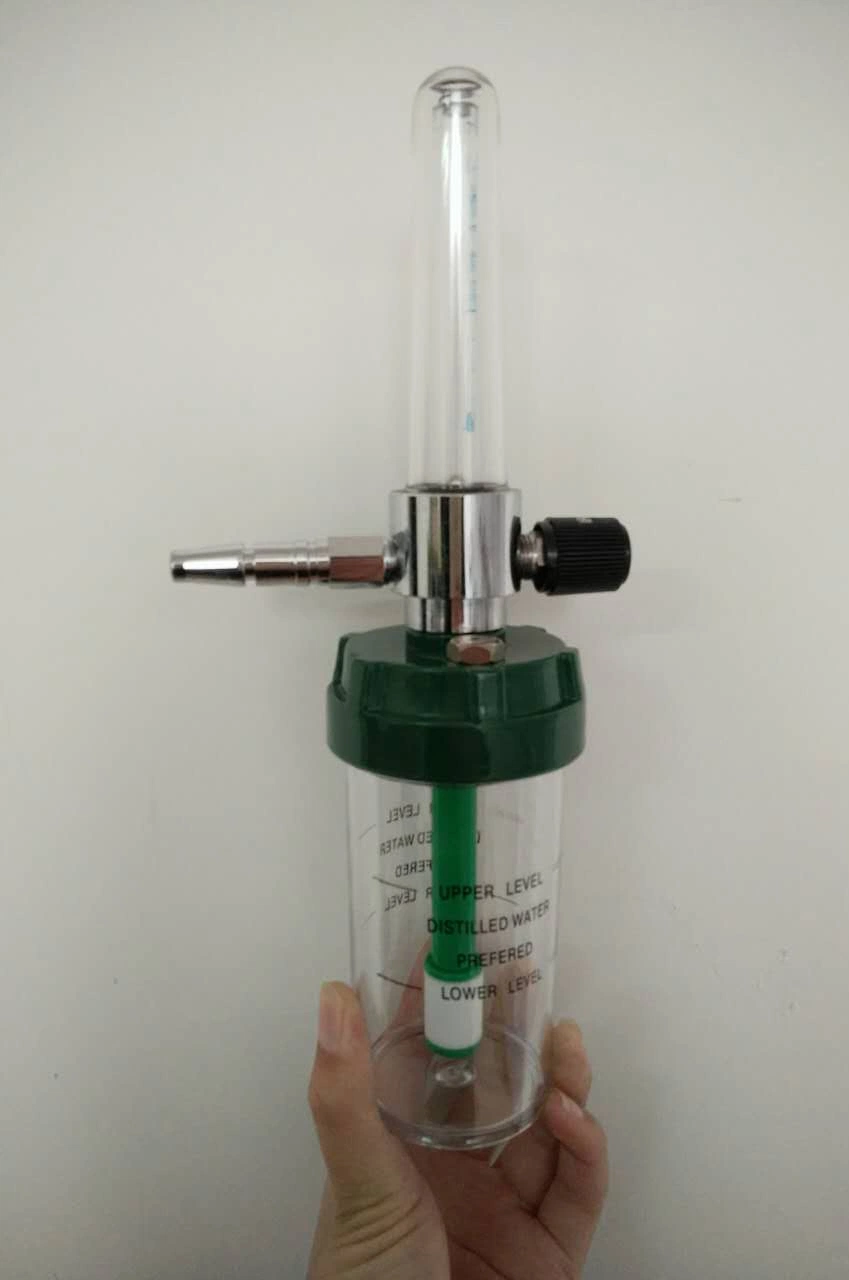 Different Type Oxygen Regulator for Double Flowmeter with Connect and Humidifier Bottle of Work Pressure