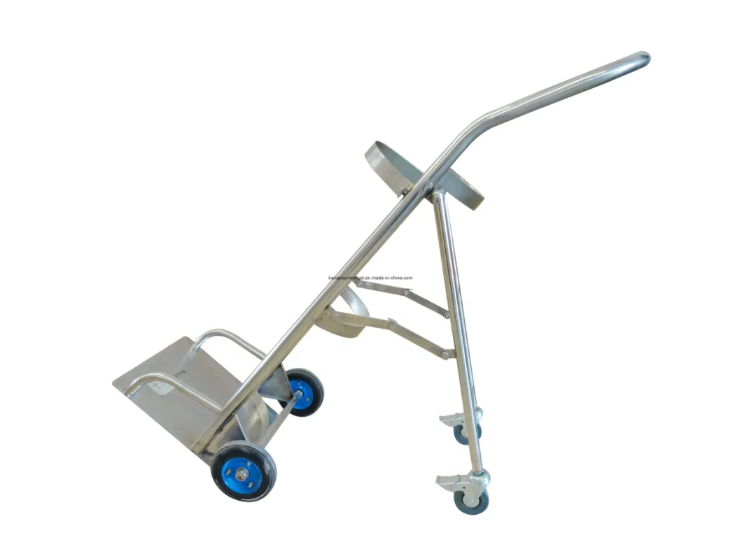 Stainless Steel Trolley with Oxygen Cylinder Slv-E4007