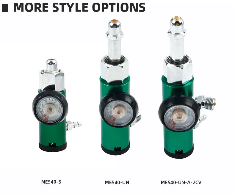 Cga 870 Medical Oxygen Pressure Regulator Medease Brass 0/8/15/25lpm ISO13485 Aluminum Pin Yoke Cylinder Regulator